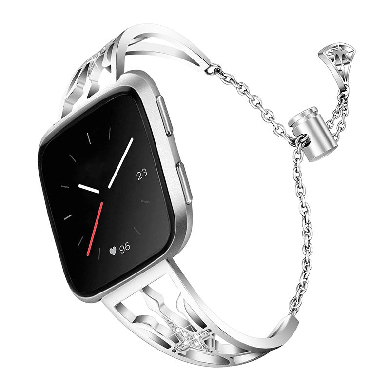 Crown Shaped Hollow Out Rhinestone Watch Band Stainless Steel Bracelet Wristband Strap for Fitbit Versa 2 Fitbit Versa Fitbit Versa Lite Fitbit Versa SE Crown Shaped Hollow Out Rhinestone Watch Band Stainless Steel Bracelet Wristband Strap for Fitbit Versa 2 Fitbit Versa Fitbit Versa Lite Fitbit Versa SE